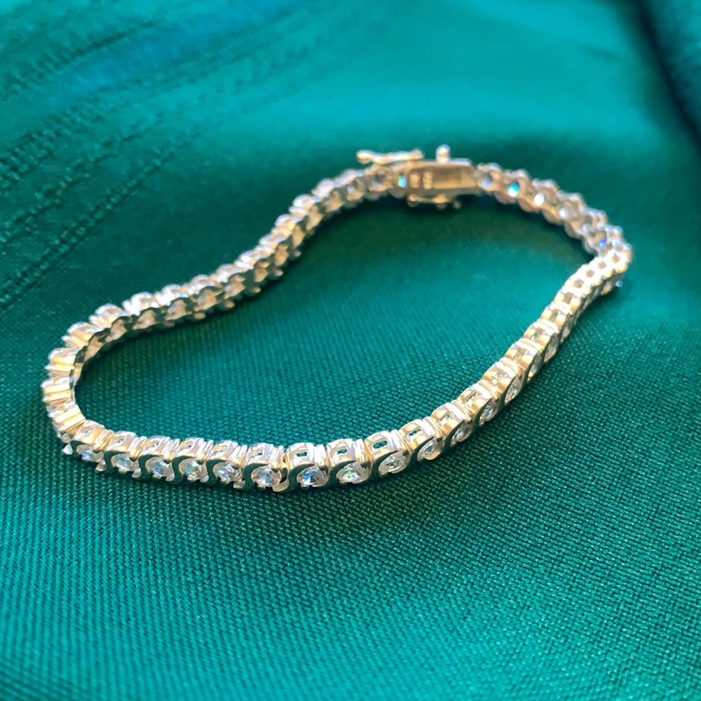 Stunning CZ tennis bracelet